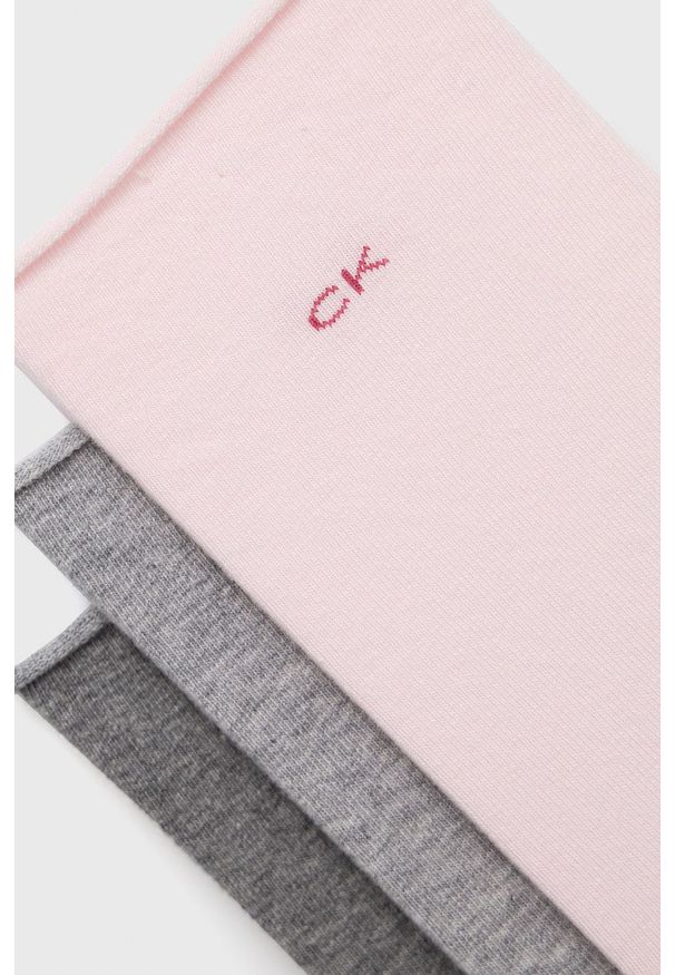 Calvin Klein - Skarpetki (3-pack). Kolor: różowy