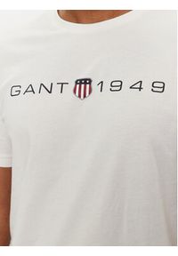 GANT - Gant T-Shirt Graphic 2003242 Écru Regular Fit. Materiał: bawełna