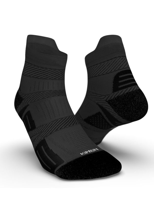 KIPRUN - Skarpetki Do Biegania Strap Cienkie Czarne. Kolor: wielokolorowy, niebieski, szary, czarny. Materiał: poliamid, elastan. Sport: bieganie