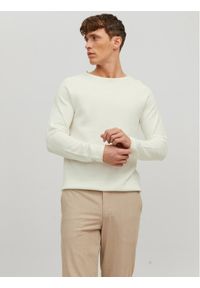 Jack & Jones - Jack&Jones Sweter 12157321 Écru Regular Fit. Materiał: bawełna #1