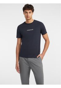 Guess Jeans T-Shirt 165543 Niebieski Classic Fit. Kolor: niebieski. Materiał: bawełna