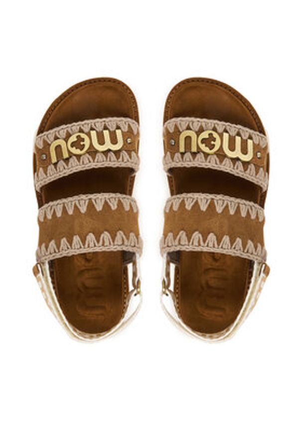 Mou Sandały MU.SW461001A Brązowy. Kolor: brązowy. Materiał: skóra, zamsz