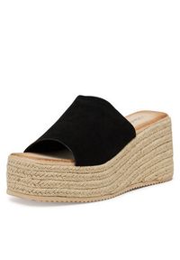 DeeZee Espadryle LE601-113 Czarny. Kolor: czarny. Materiał: materiał