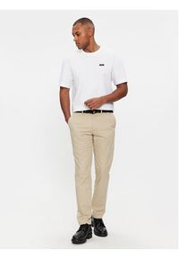 Calvin Klein Chinosy Modern K10K110979 Beżowy Slim Fit. Kolor: beżowy. Materiał: bawełna #4