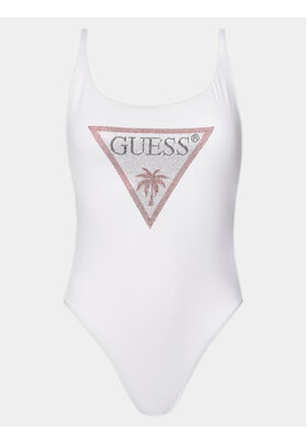 Guess Strój kąpielowy E4GJ03 MC040 Biały. Kolor: biały. Materiał: syntetyk