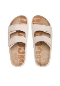 ecco - ECCO Klapki 2ND Cozmo W 20682302378 Beżowy. Kolor: beżowy. Materiał: nubuk, skóra #5