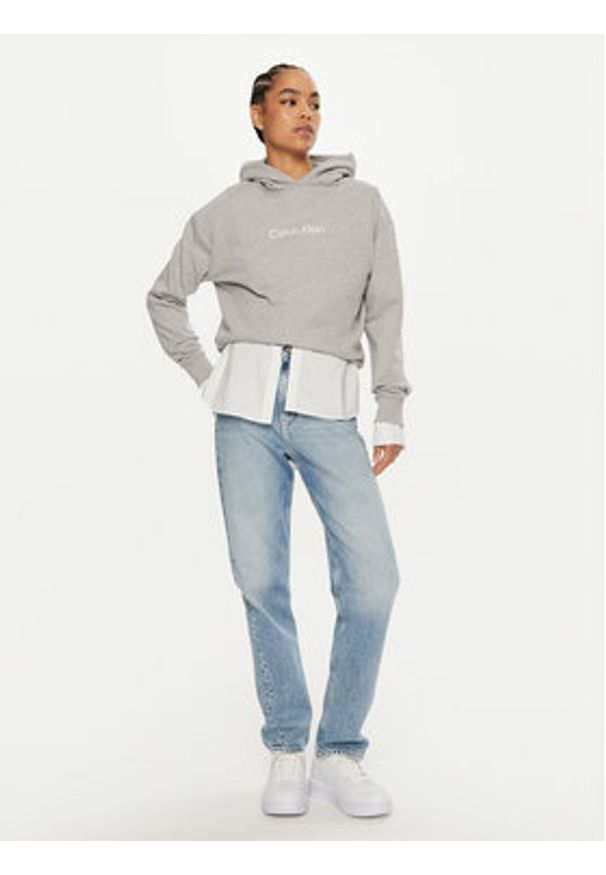 Calvin Klein Bluza Hero Logo K20K205449 Szary Relaxed Fit. Kolor: szary. Materiał: bawełna