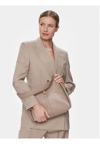 TOMMY HILFIGER - Tommy Hilfiger Torebka Th Feminine Hobo AW0AW15713 Beżowy. Kolor: beżowy. Materiał: skórzane #2