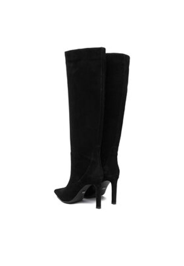 Gino Rossi - GINO ROSSI Kozaki EO-GLC511-17-3613 Czarny. Kolor: czarny. Materiał: zamsz, skóra