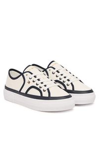 TOMMY HILFIGER - Tommy Hilfiger Tenisówki Platform Vulc Piping FW0FW09394 Biały. Kolor: biały. Materiał: materiał. Obcas: na platformie #3