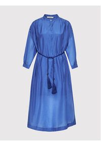 Marella Sukienka koszulowa Parodia 32211412 Niebieski Relaxed Fit. Kolor: niebieski. Materiał: bawełna. Typ sukienki: koszulowe #3