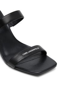 Karl Lagerfeld - KARL LAGERFELD Klapki KL34611 Czarny. Kolor: czarny. Materiał: skóra #5