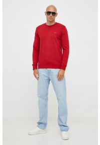 JOOP! - Joop! bluza bawełniana męska kolor czerwony z nadrukiem. Okazja: na co dzień. Kolor: czerwony. Materiał: bawełna. Wzór: nadruk. Styl: casual #3