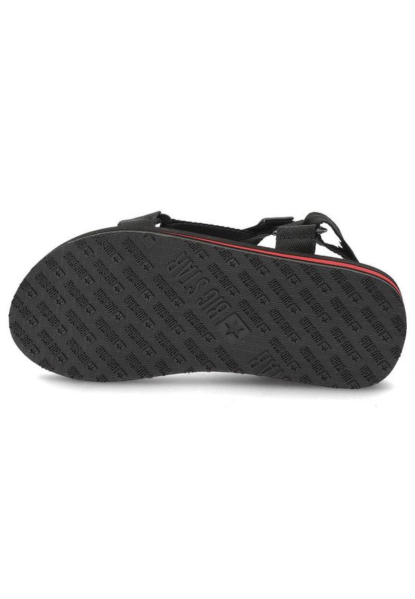 Big-Star - Czarne Sandały Big Star Wygodne Buty Damskie. Okazja: na co dzień. Zapięcie: rzepy. Kolor: czarny. Materiał: materiał. Sezon: lato. Styl: casual, sportowy, wakacyjny