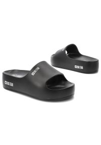 Big-Star - Czarne Klapki Big Star Stylowe Obuwie Damskie Na Platformie. Okazja: na spacer, na co dzień. Kolor: czarny. Sezon: lato. Obcas: na platformie. Styl: elegancki #6