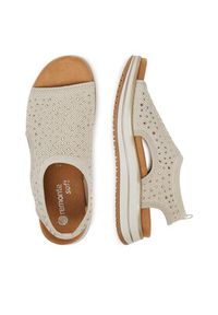 Remonte Sandały D1J55-60 Écru. Materiał: materiał #2