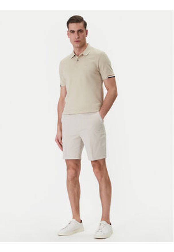 BOSS Polo Parlay 147 50467113 Beżowy Regular Fit. Typ kołnierza: polo. Kolor: beżowy. Materiał: bawełna
