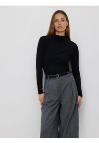 Reserved - Body z modalem - czarny. Kolor: czarny. Materiał: dzianina #1