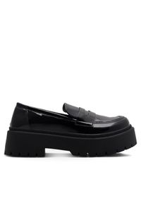 DeeZee Loafersy H13123D-3 Czarny. Kolor: czarny. Materiał: syntetyk
