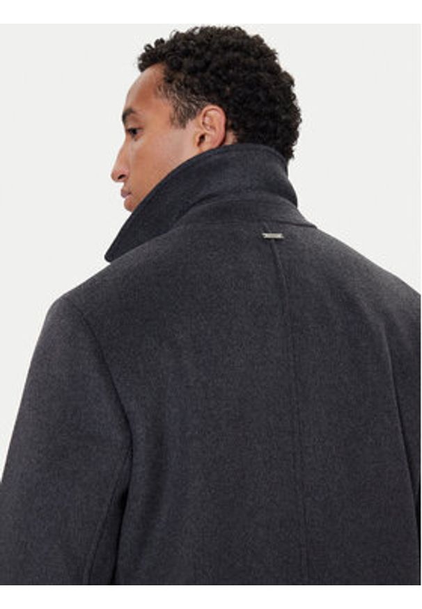 Guess Płaszcz wełniany M4BL3S WGJ82 Szary Slim Fit. Kolor: szary. Materiał: syntetyk