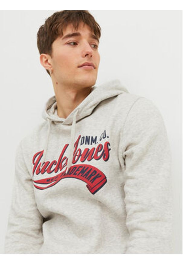 Jack & Jones - Jack&Jones Bluza Logo 12233597 Szary Standard Fit. Kolor: szary. Materiał: syntetyk