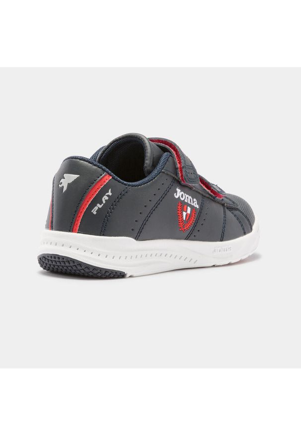 Buty sportowe Sneakersy chłopięce, Joma W.Play Jr 21 WPLAYW. Zapięcie: rzepy. Kolor: czerwony, wielokolorowy, niebieski. Materiał: materiał, skóra, syntetyk. Szerokość cholewki: normalna. Sport: turystyka piesza