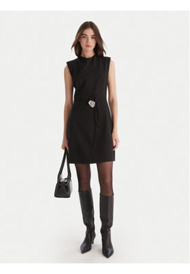 Hugo - HUGO Sukienka koktajlowa Kelendi 50547655 Czarny Slim Fit. Kolor: czarny. Materiał: syntetyk. Styl: wizytowy