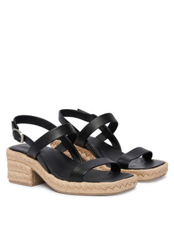 Calvin Klein Sandały Block Heel Espa 50 Slingb Lth HW0HW02903 Czarny. Kolor: czarny. Materiał: skóra