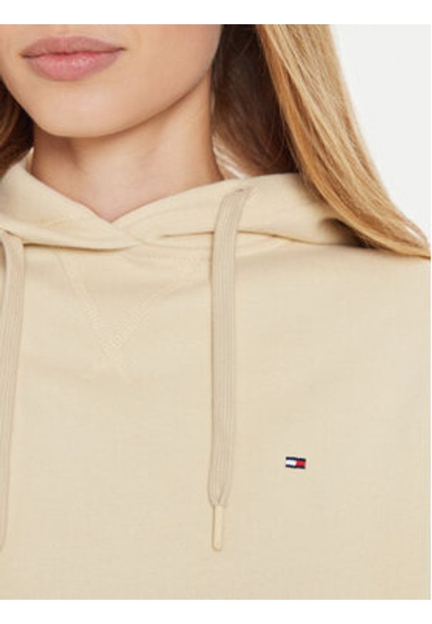 TOMMY HILFIGER - Tommy Hilfiger Bluza WW0WW41245 Beżowy Relaxed Fit. Kolor: beżowy. Materiał: syntetyk