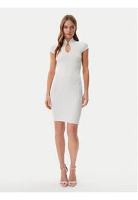 Guess Sukienka dzianinowa W5GK46 Z3L10 Écru Slim Fit. Materiał: wiskoza #5