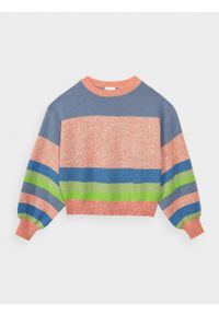 outhorn - Sweter o kroju boxy damski - kolorowy. Materiał: poliester, prążkowany, poliamid, materiał, akryl, dzianina. Wzór: kolorowy #2
