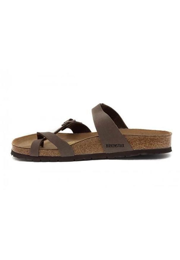Klapki unisex Birkenstock 071061. Zapięcie: bez zapięcia. Kolor: brązowy. Materiał: materiał. Szerokość cholewki: normalna. Sport: turystyka piesza