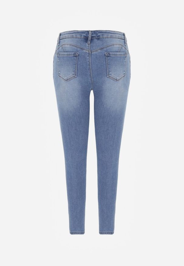 Renee - Niebieskie Jeansy Skinny z Bawełną Push-Up Erilessa. Okazja: na co dzień. Kolor: niebieski. Styl: casual, elegancki