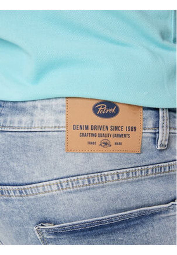 Petrol Industries Szorty jeansowe Seaham Niebieski Slim Fit. Kolor: niebieski. Materiał: bawełna