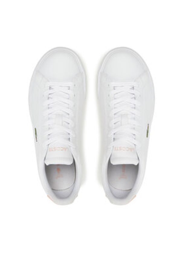 Lacoste Sneakersy Lerond 7-49CFA0037 Biały. Kolor: biały. Materiał: skóra