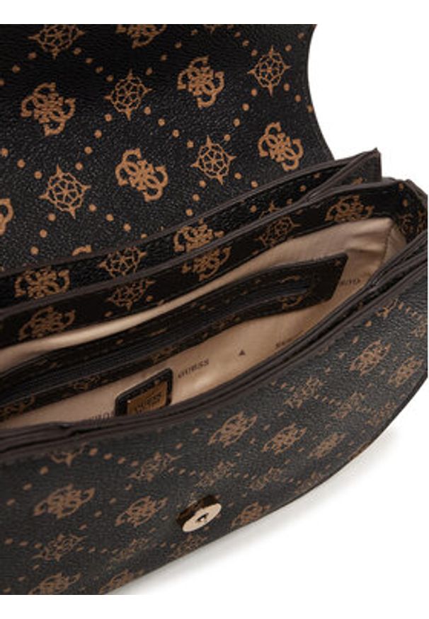 Guess Torebka Emelie Logo HWGP99 28200 Brązowy. Kolor: brązowy. Materiał: skórzane