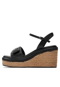 Calvin Klein Espadryle Wedge Sandal 50 Relock Lth HW0HW01963 Czarny. Kolor: czarny #4