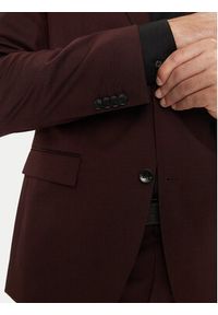 BOSS - Boss Garnitur H-Houston 50518120 Bordowy Slim Fit. Kolor: czerwony. Materiał: wełna #6