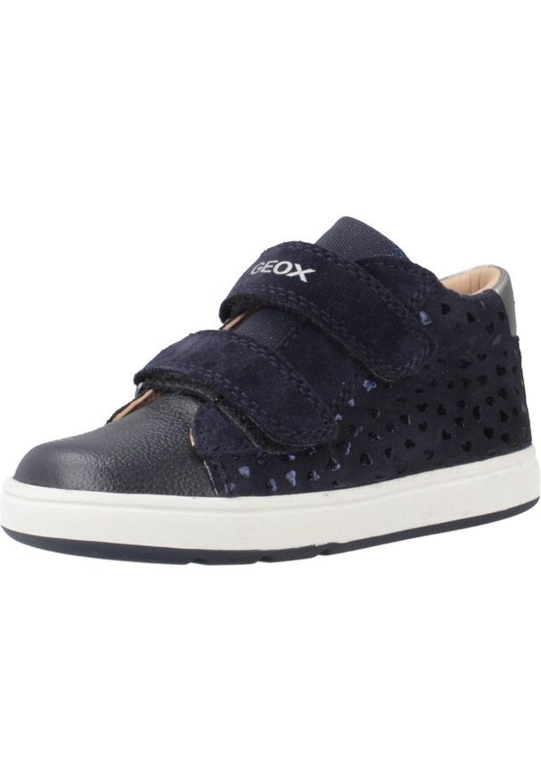 Geox - Buty GEOX B BIGLIA Niebieski. Kolor: niebieski. Materiał: tkanina, skóra. Sport: turystyka piesza