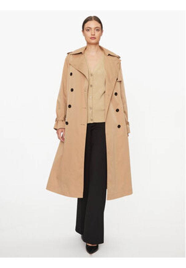Lauren Ralph Lauren Kardigan 200916279001 Beżowy Regular Fit. Kolor: beżowy. Materiał: bawełna, wiskoza
