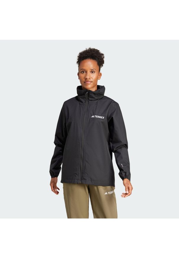 Adidas - Kurtka przeciwdeszczowa Multi Essentials 2L. Kolor: czarny. Technologia: ClimaProof (Adidas). Sport: turystyka piesza