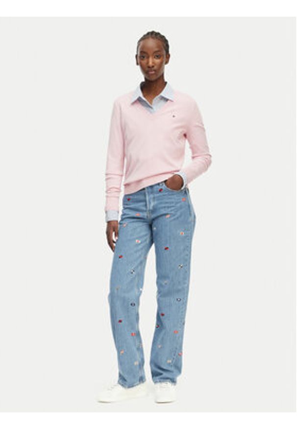 Tommy Jeans Jeansy Layla DW0DW23100 Niebieski Slim Fit. Kolor: niebieski