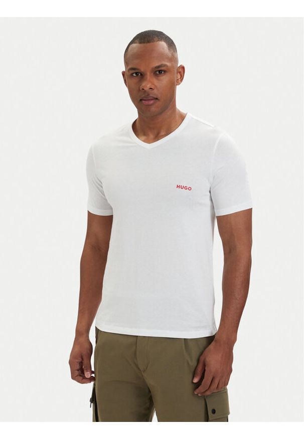 Hugo - HUGO Komplet t-shirtów 50566316 Biały Regular Fit. Kolor: biały. Materiał: bawełna