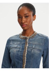 Liu Jo Kurtka jeansowa UXX039 D4128 Granatowy Regular Fit. Kolor: niebieski. Materiał: bawełna #7