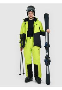 4f - 4F Kurtka narciarska membrana Dermizax 20000 z wypełnieniem Primaloft Black męska - zielona L. Typ kołnierza: kołnierzyk stójkowy. Kolor: żółty. Materiał: mesh. Sezon: zima. Styl: klasyczny #2