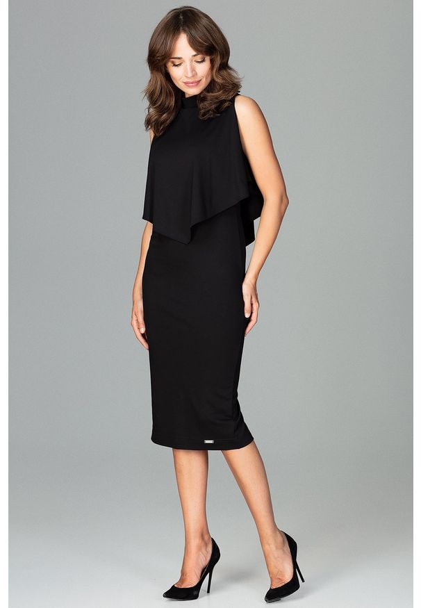Sukienka dopasowana, midi, elegancka