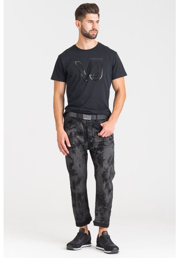 Czarne jeansy Versace Jeans