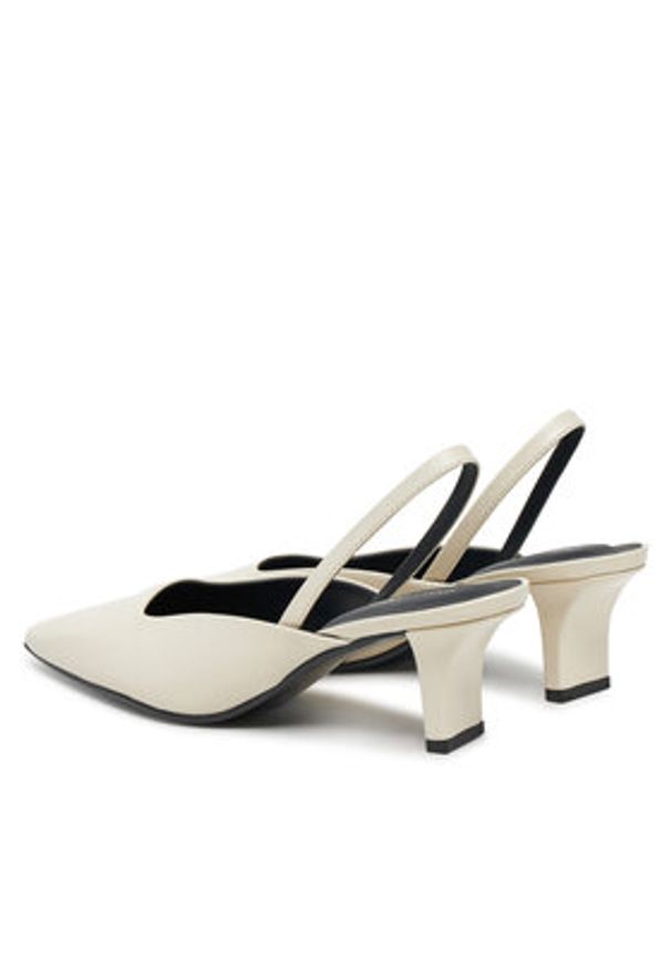 Calvin Klein Sandały Heel Mule Pump 50 - Lth HW0HW02551 Beżowy. Kolor: beżowy. Materiał: skóra