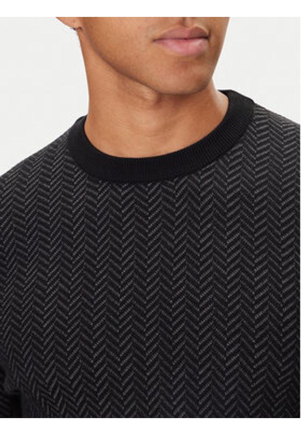 BOSS Sweter H-Habito 50549985 Czarny Regular Fit. Kolor: czarny. Materiał: bawełna