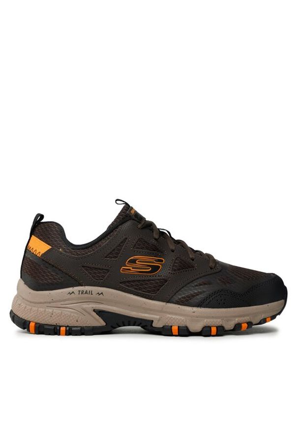 skechers - Skechers Półbuty Hillcrest 237265/BRN Brązowy. Kolor: brązowy. Materiał: skóra